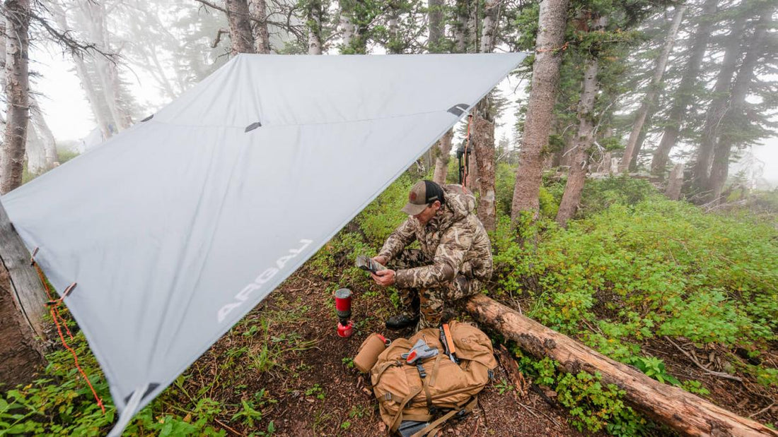4 Ways to Pitch a Flat Cut Tarp for Backcountry Hunting